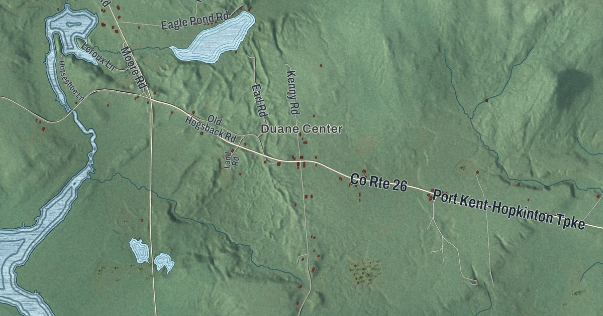 Map of Duane, New York
