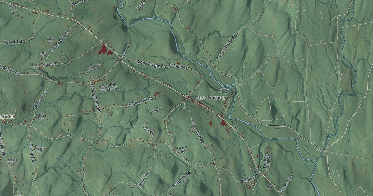 Map of Durham, New York