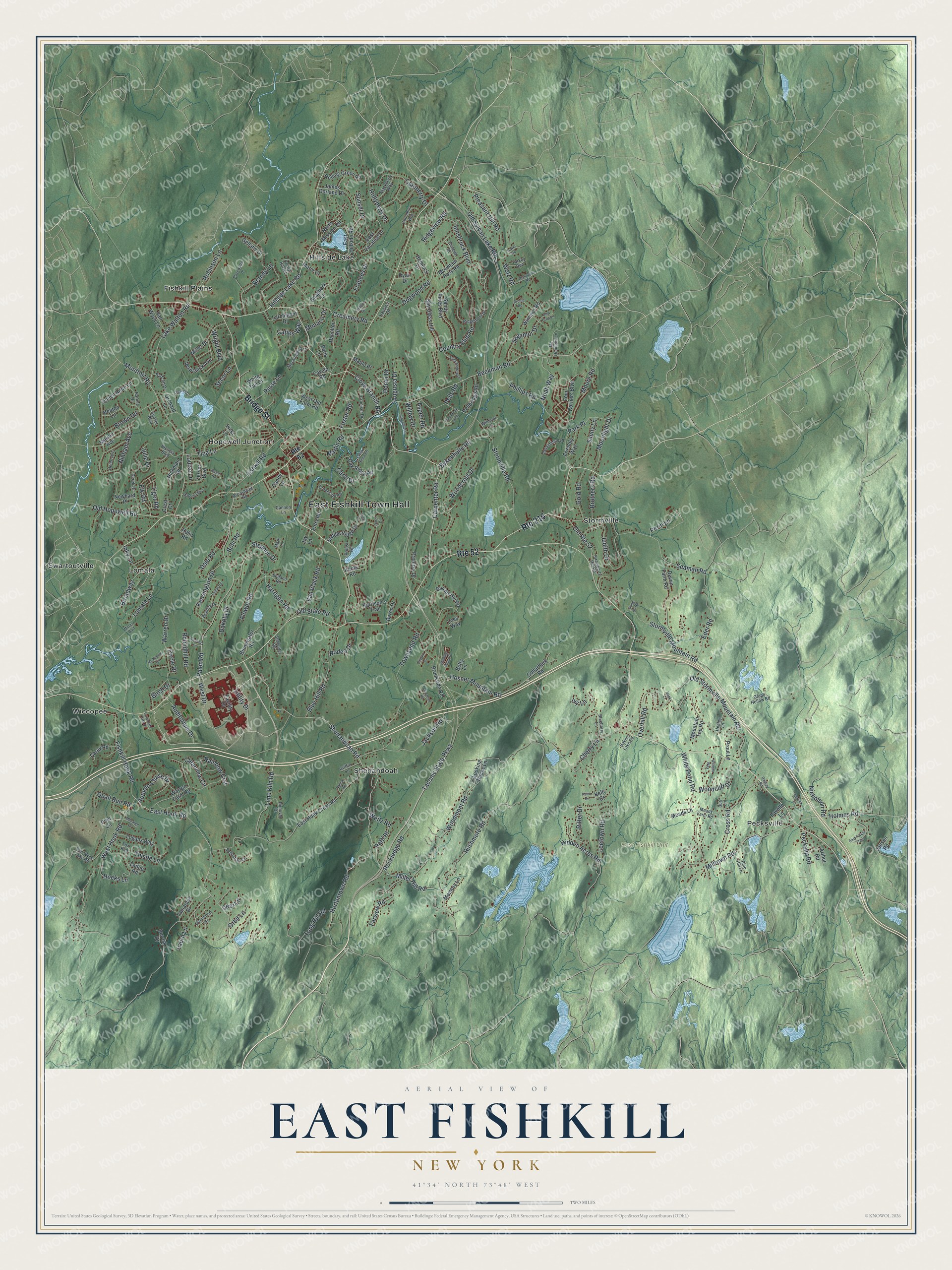 Watermarked full-map preview of East Fishkill, New York