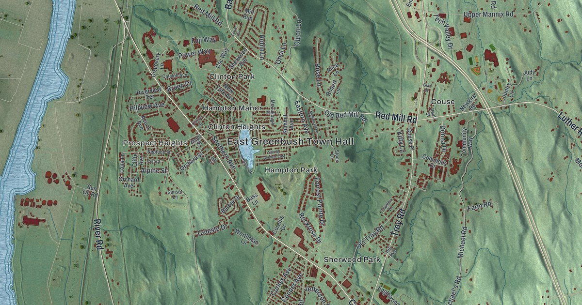Map of East Greenbush, New York