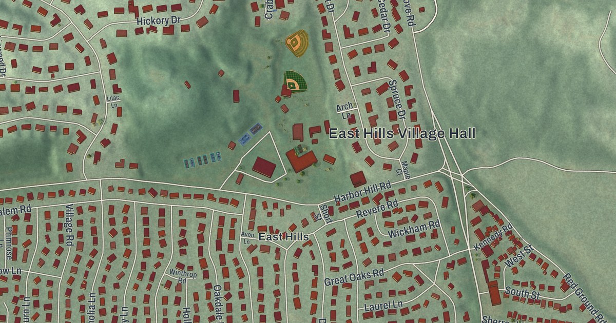 Map of East Hills, New York