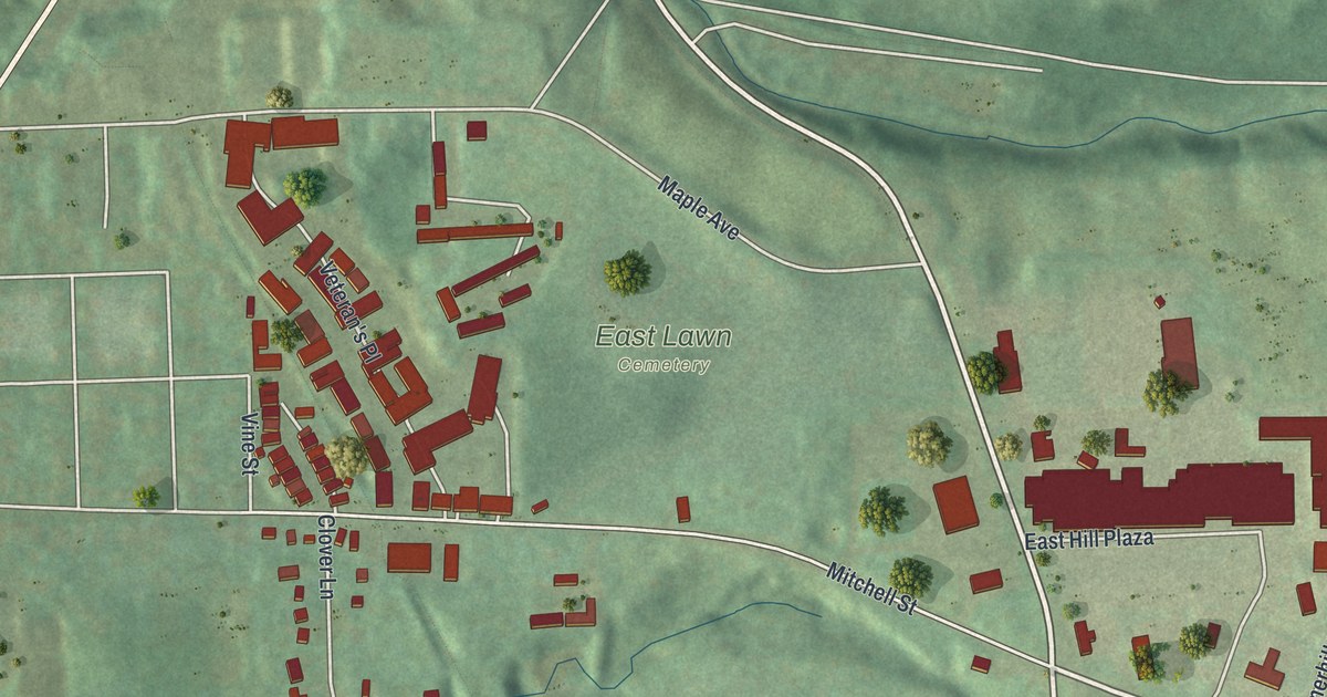 Map of East Ithaca, New York