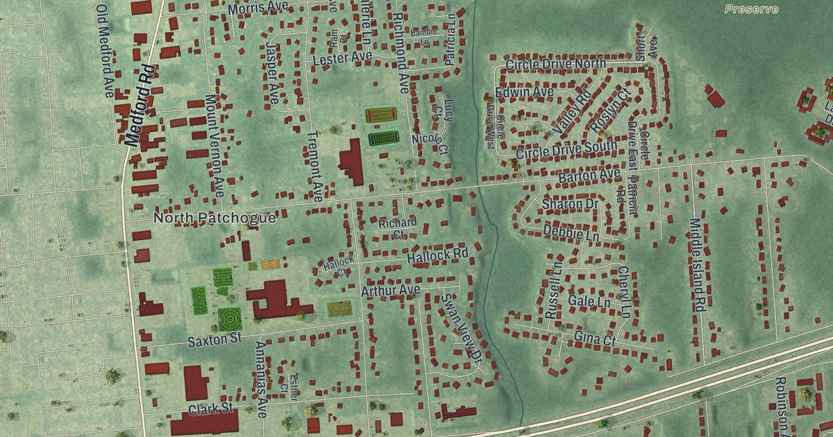 Map of East Patchogue, New York
