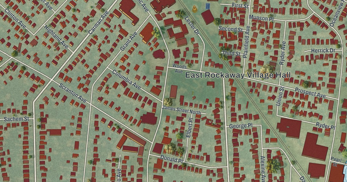 Map of East Rockaway, New York