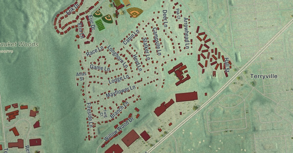 Map of East Setauket, New York