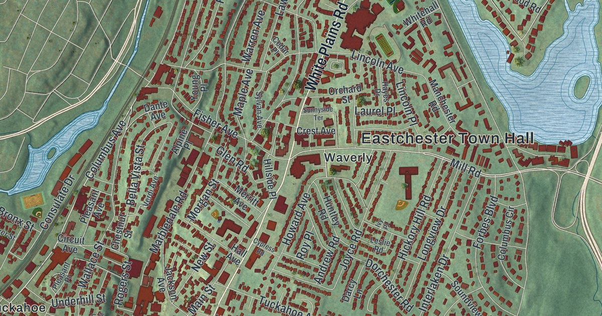 Map of Eastchester, New York
