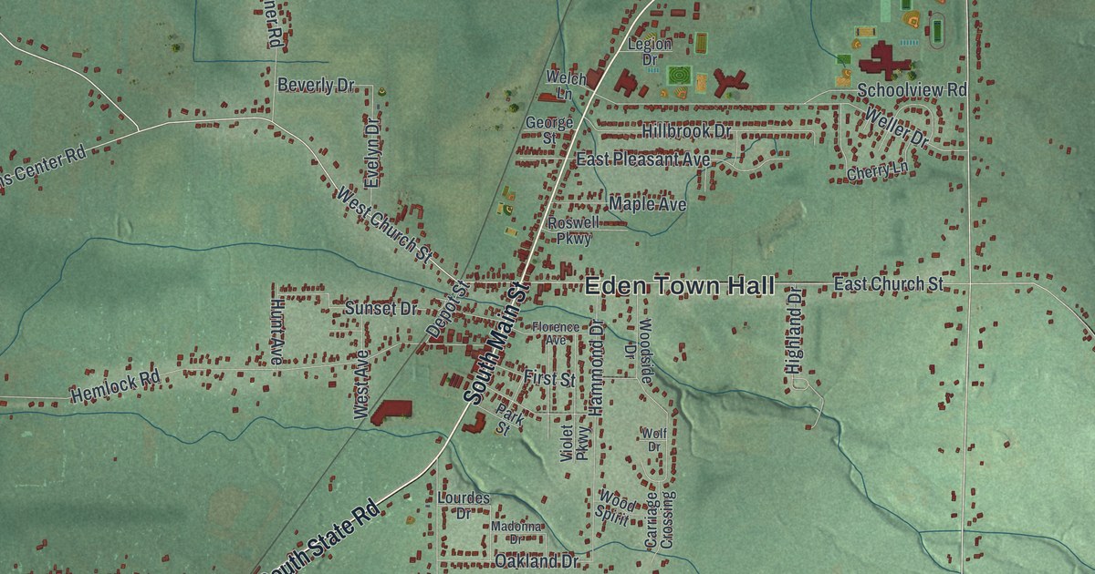 Map of Eden, New York