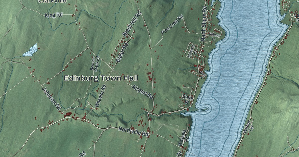 Map of Edinburg, New York