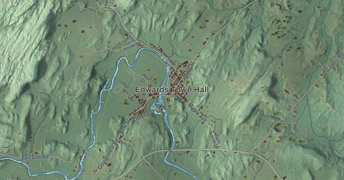 Map of Edwards, New York