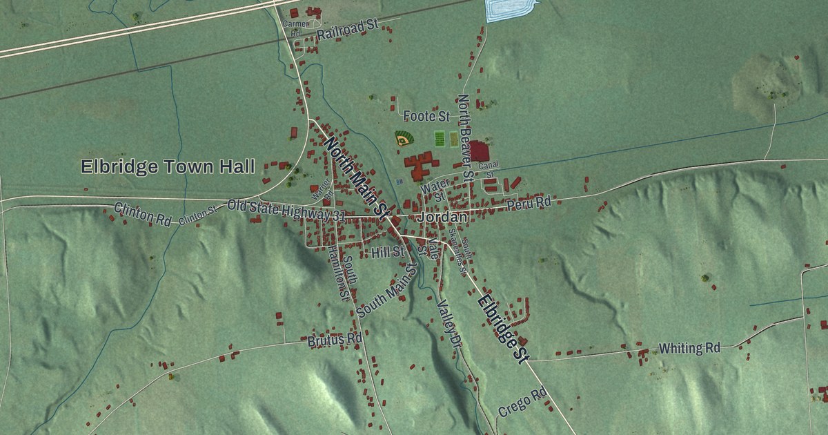Map of Elbridge, New York