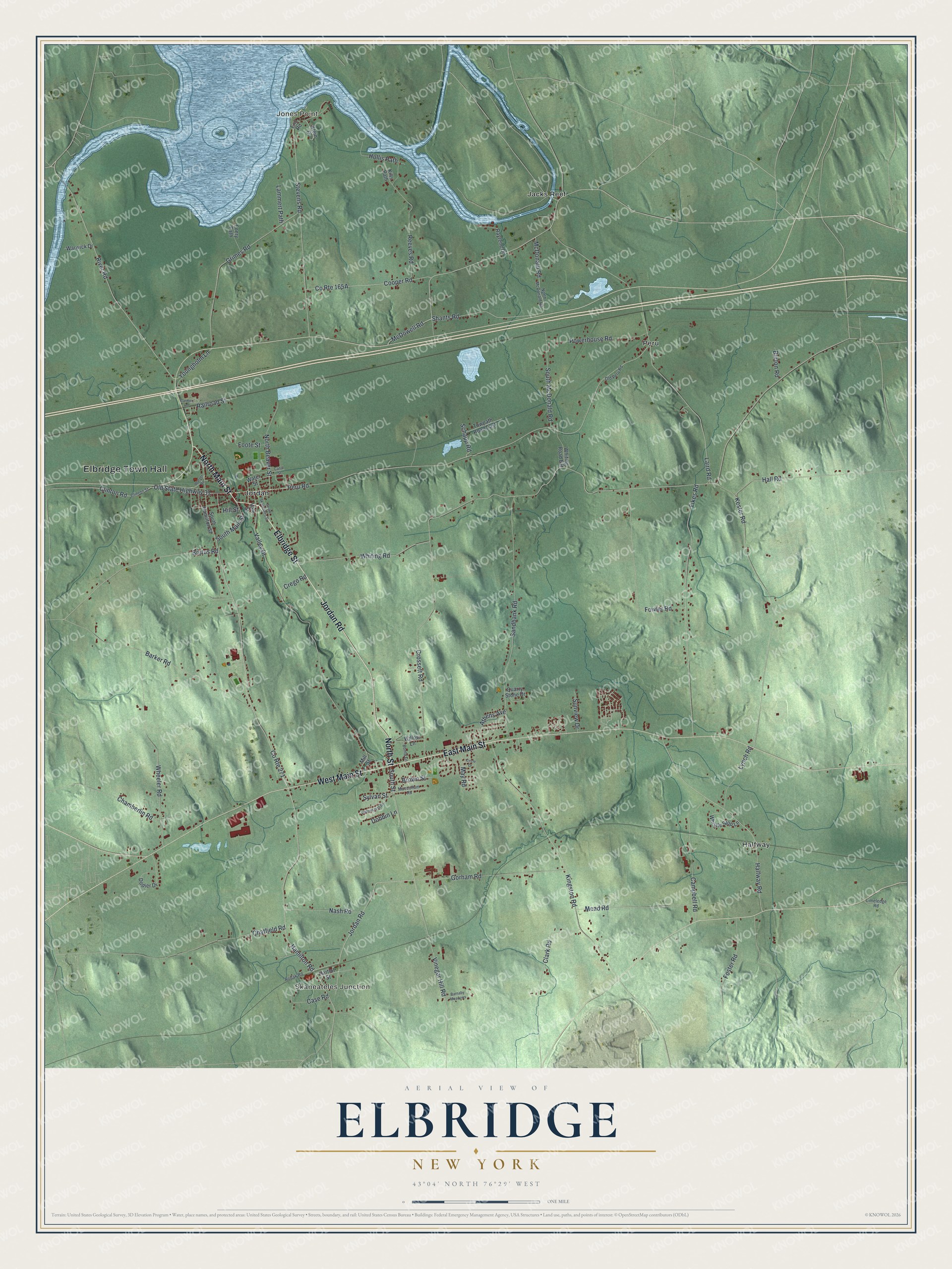 Watermarked full-map preview of Elbridge, New York
