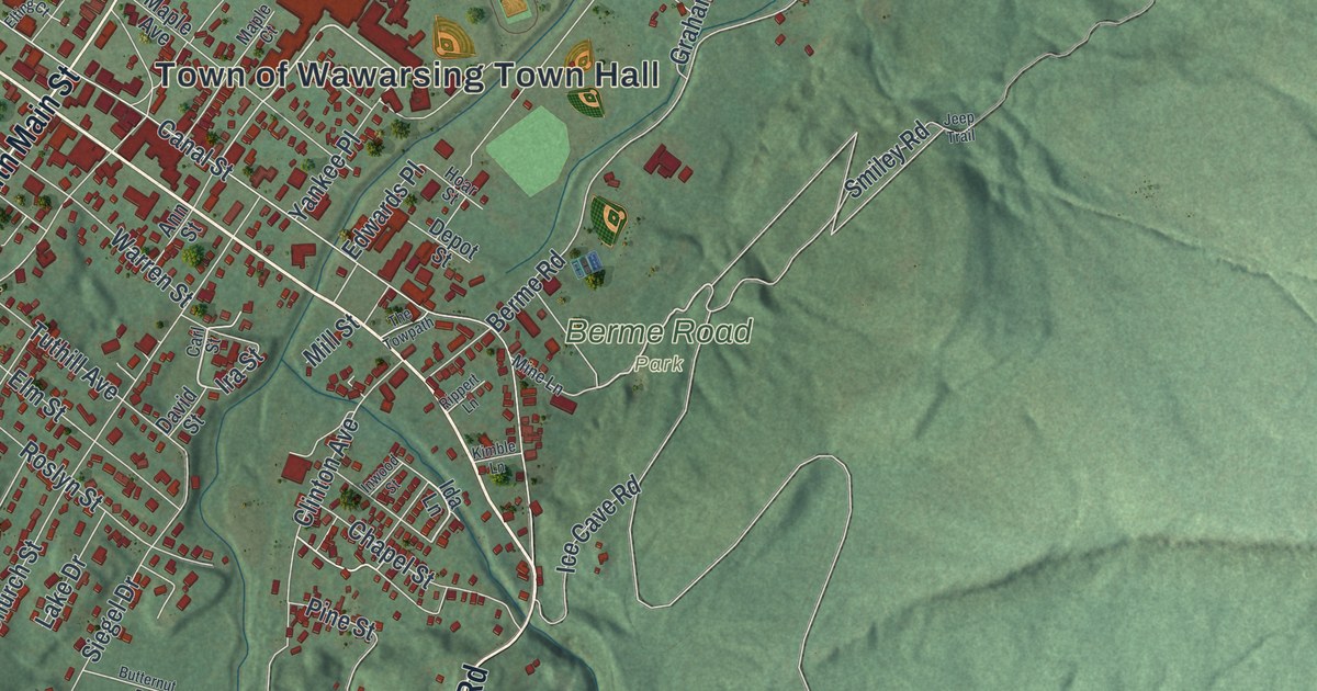 Map of Ellenville, New York