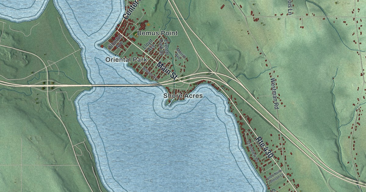Map of Ellery, New York