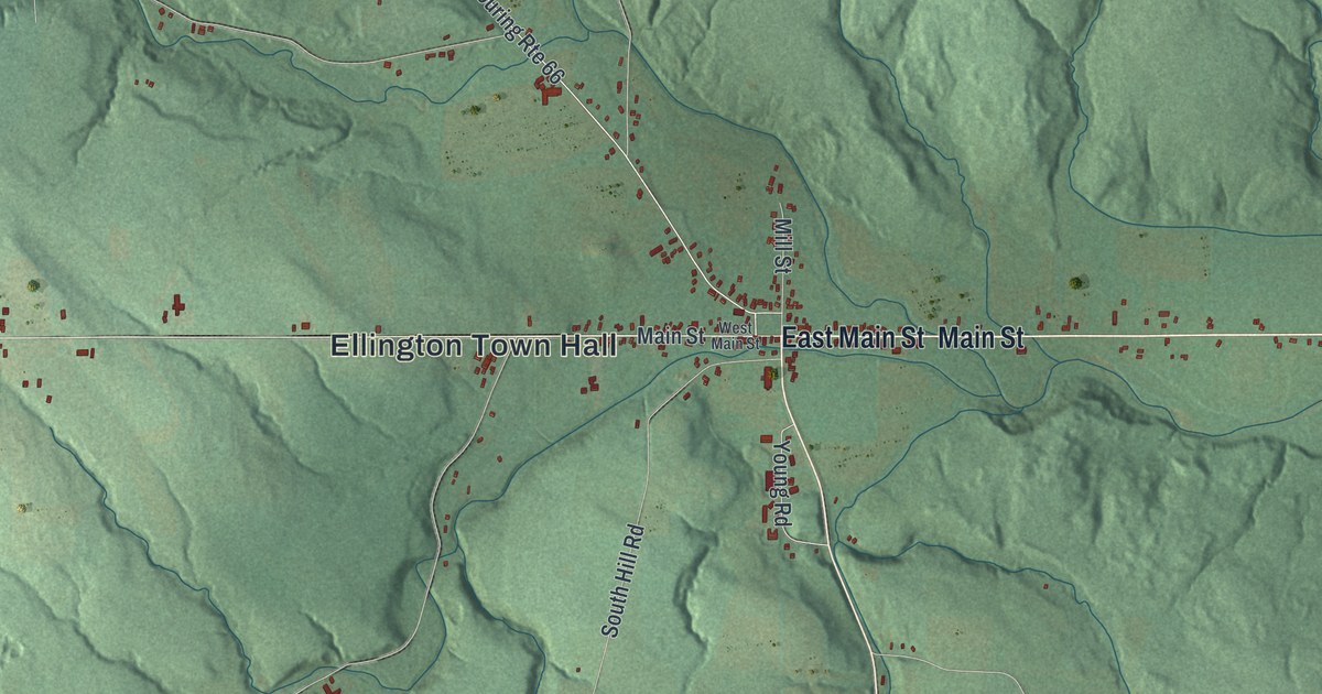 Map of Ellington, New York
