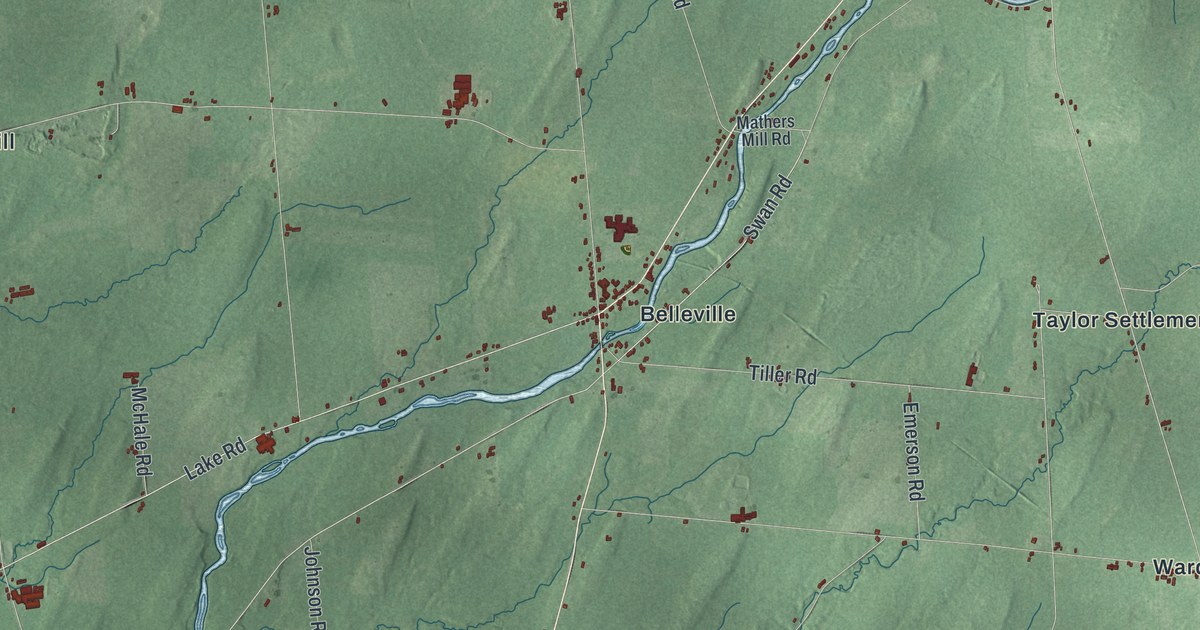 Map of Ellisburg, New York