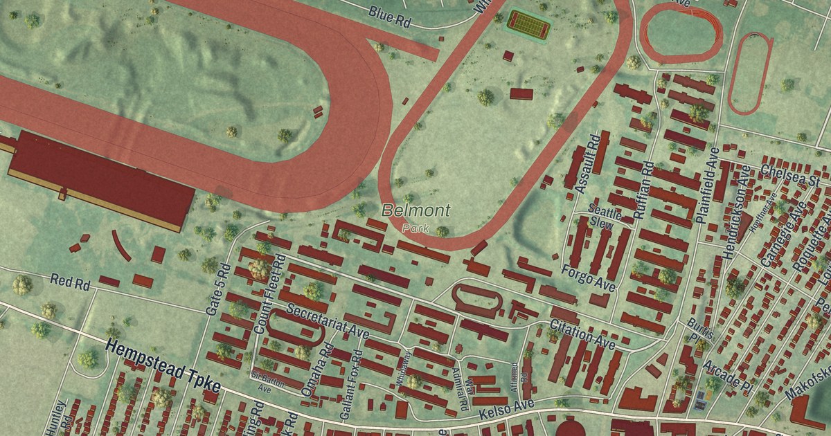 Map of Elmont, New York