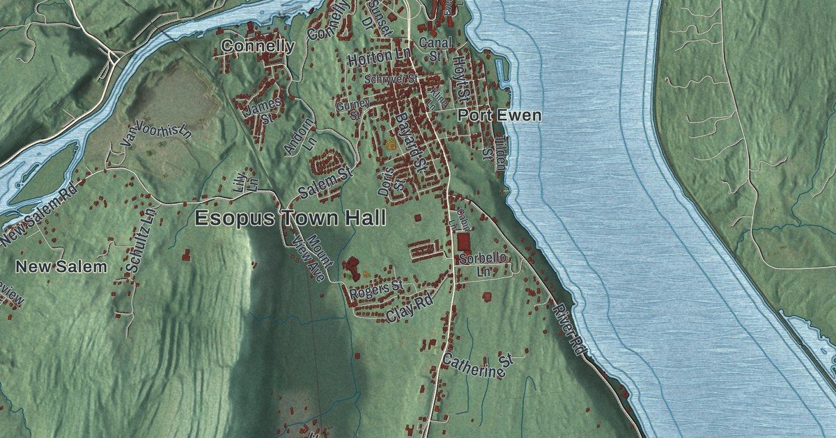 Map of Esopus, New York