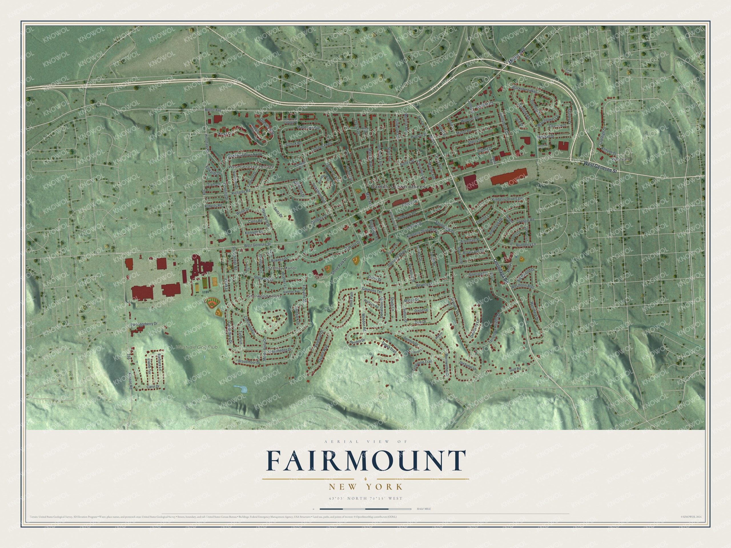 Watermarked full-map preview of Fairmount, New York