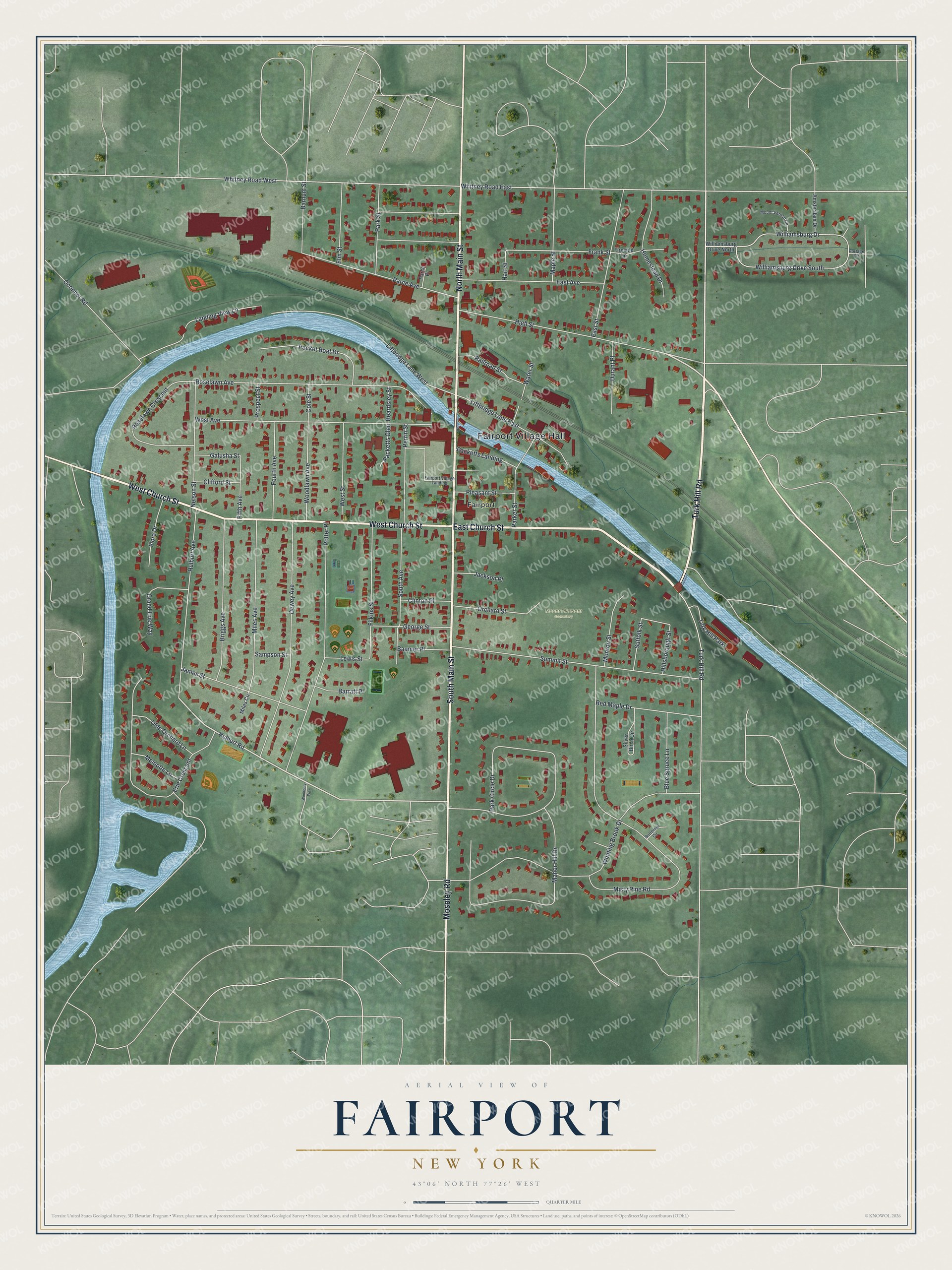 Watermarked full-map preview of Fairport, New York