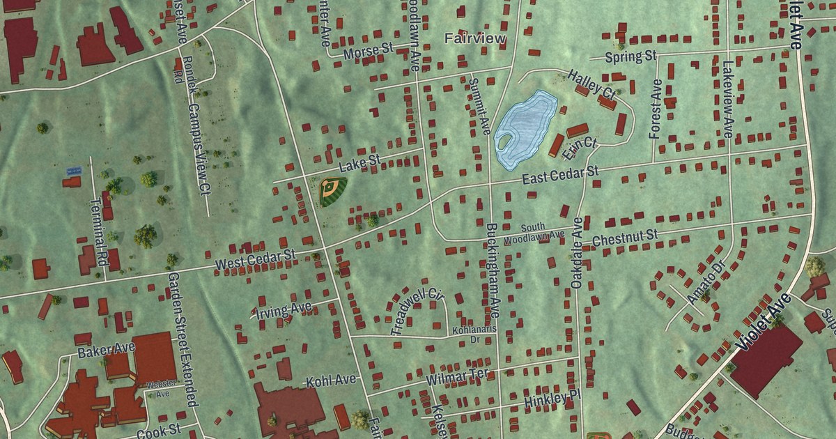 Map of Fairview, New York