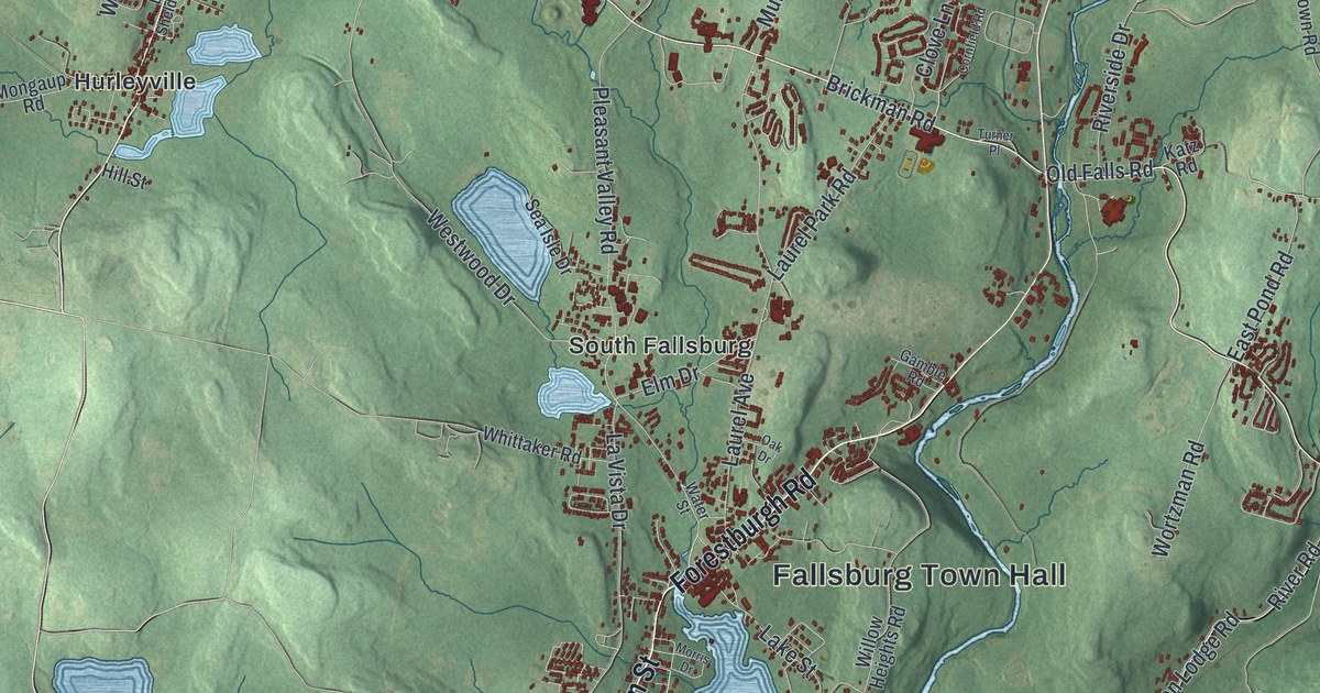 Map of Fallsburg, New York