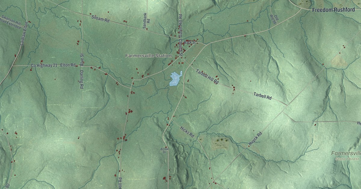 Map of Farmersville, New York