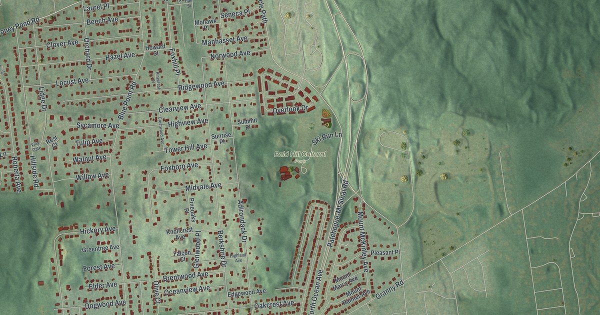 Map of Farmingville, New York