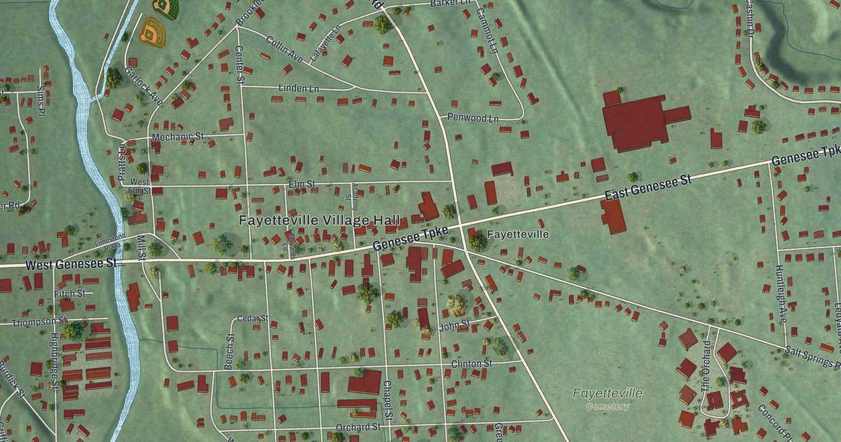 Map of Fayetteville, New York