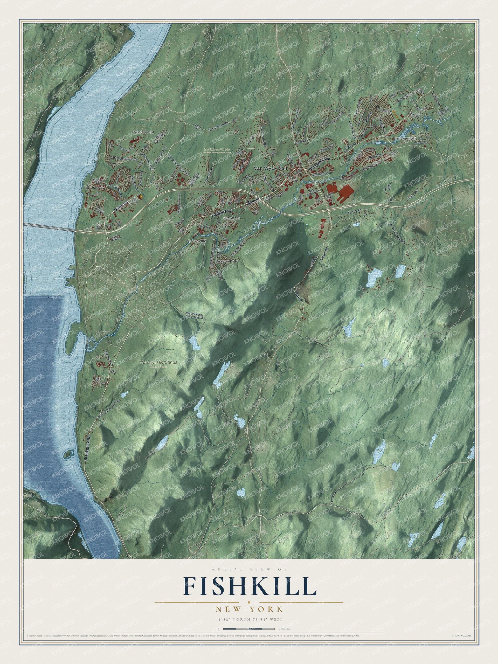 Watermarked full-map preview of Fishkill, New York