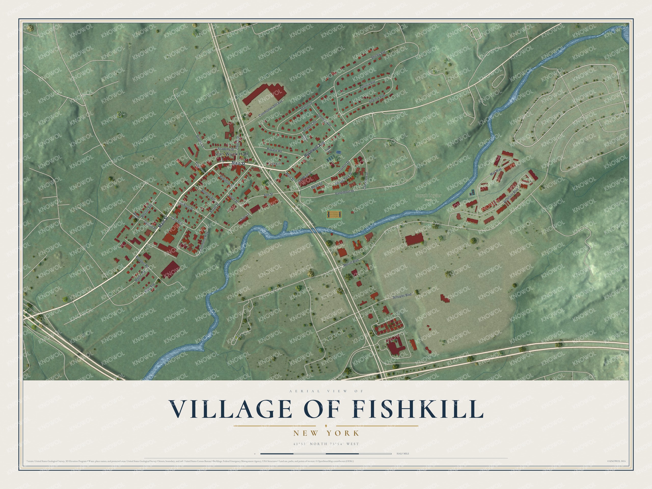 Watermarked full-map preview of Fishkill, New York