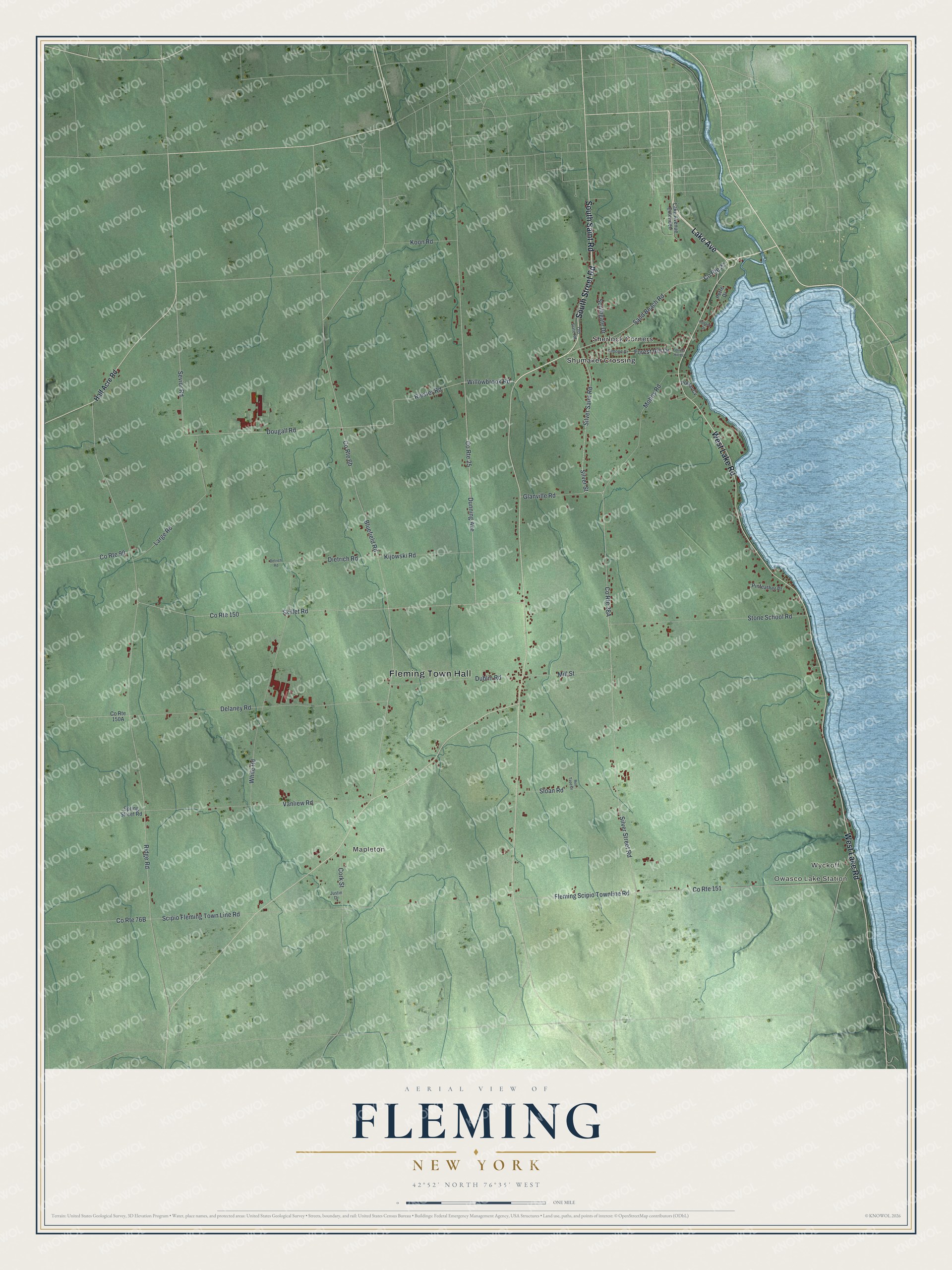 Watermarked full-map preview of Fleming, New York