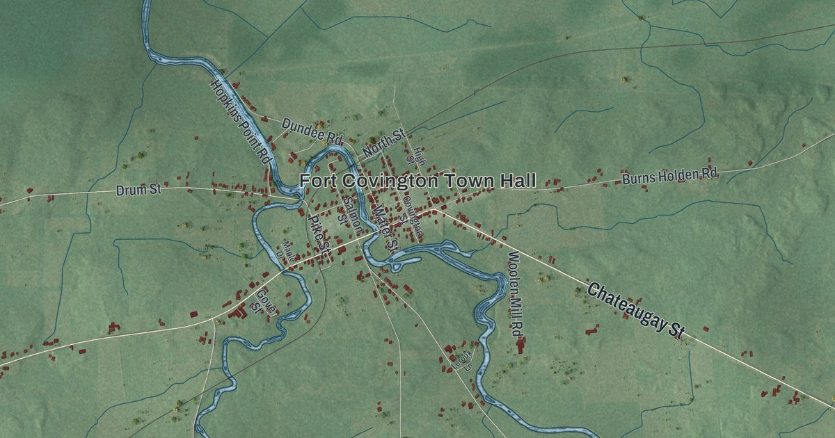 Map of Fort Covington, New York