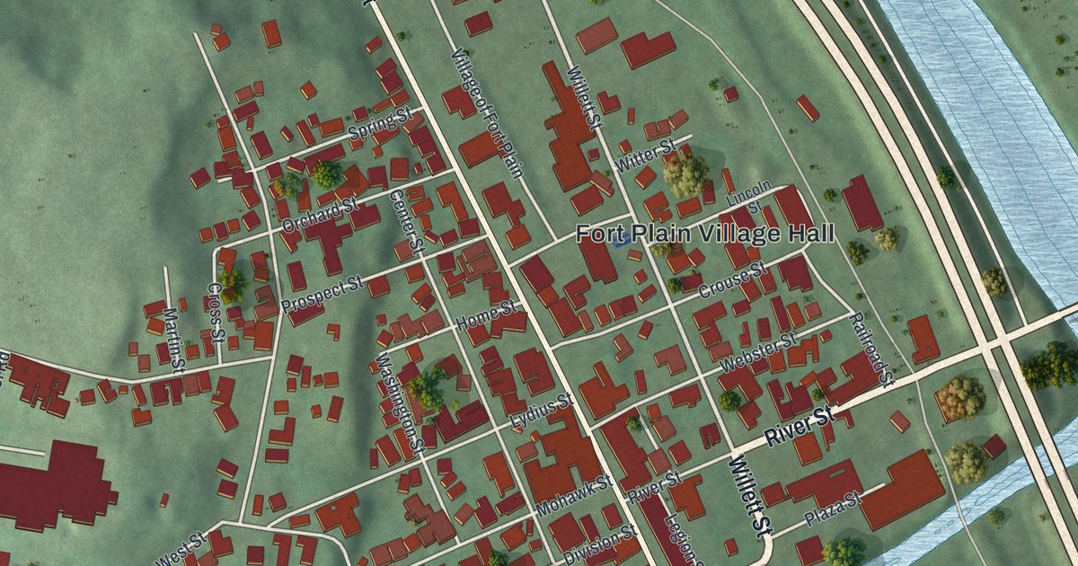 Map of Fort Plain, New York