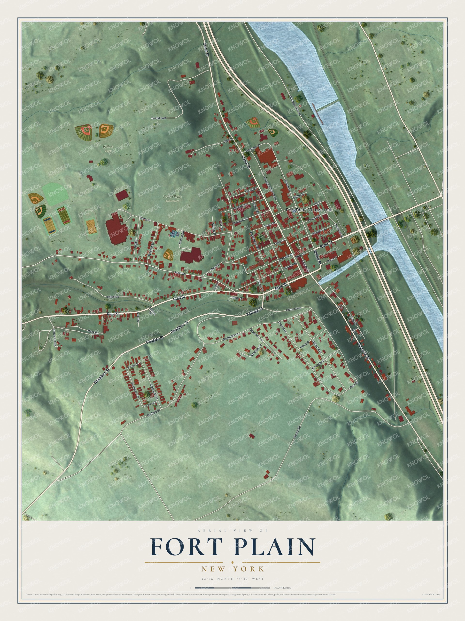 Watermarked full-map preview of Fort Plain, New York