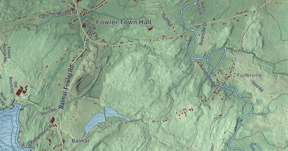 Map of Fowler, New York