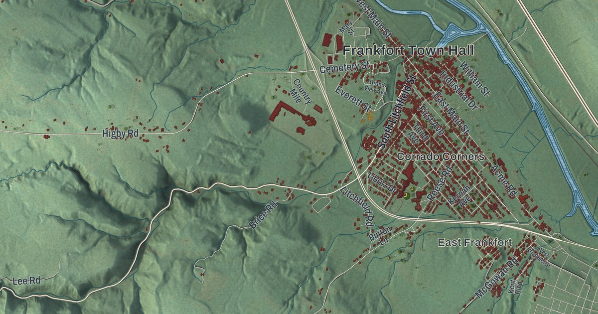 Map of Frankfort, New York