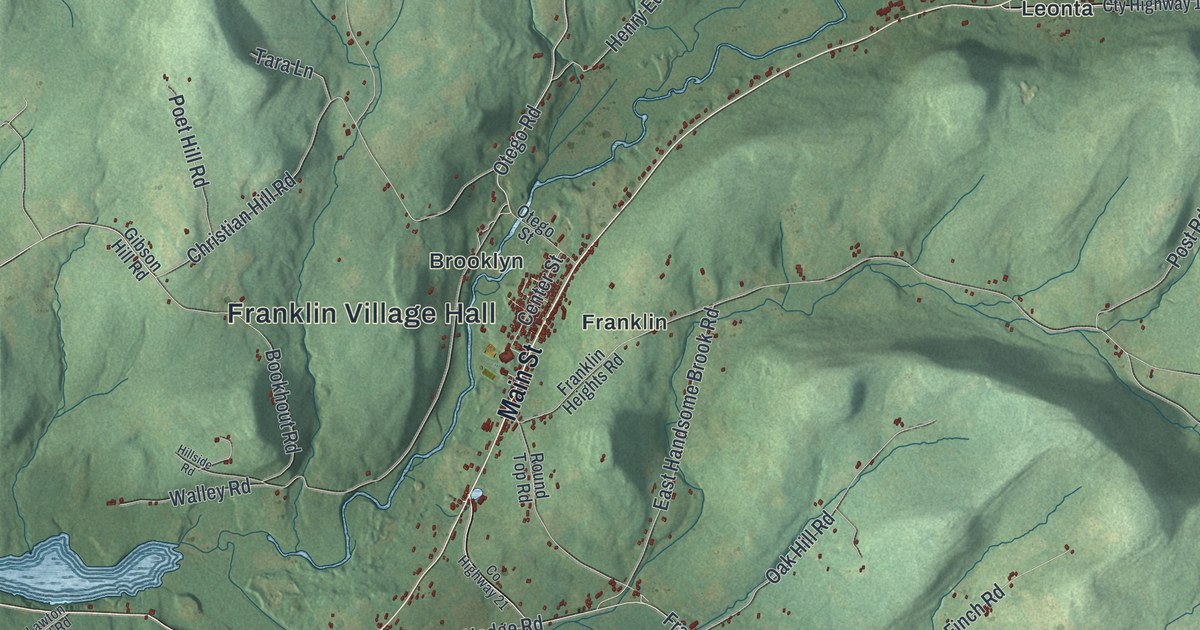 Map of Franklin, Delaware County, New York