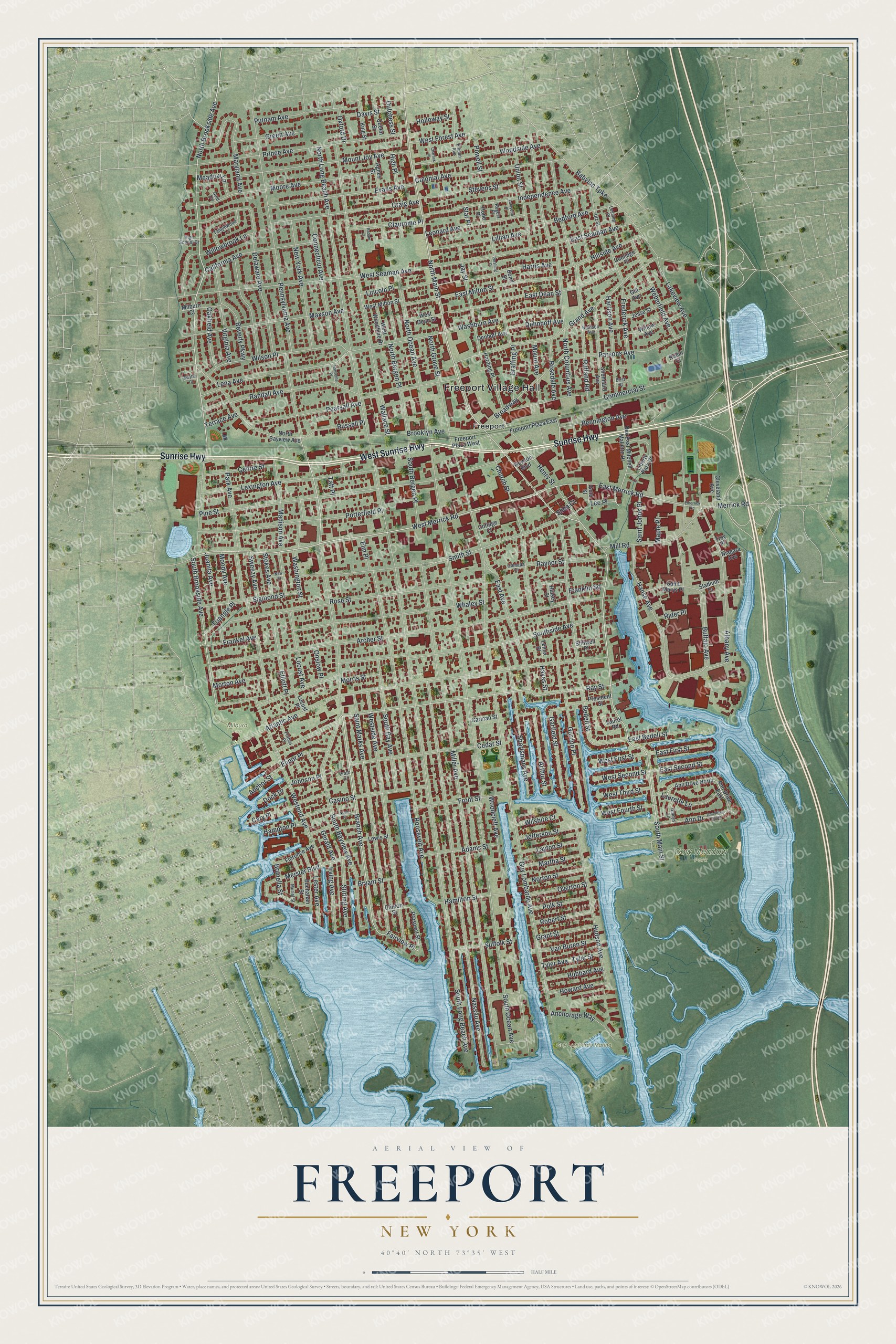 Watermarked full-map preview of Freeport, New York