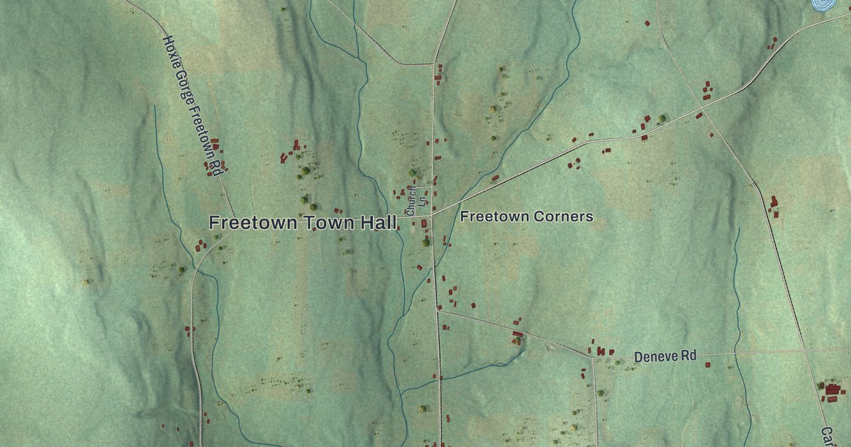 Map of Freetown, New York