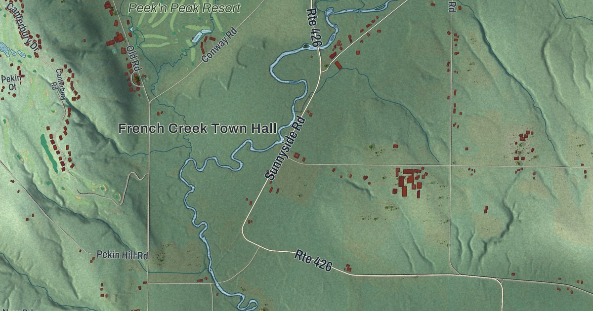 Map of French Creek, New York