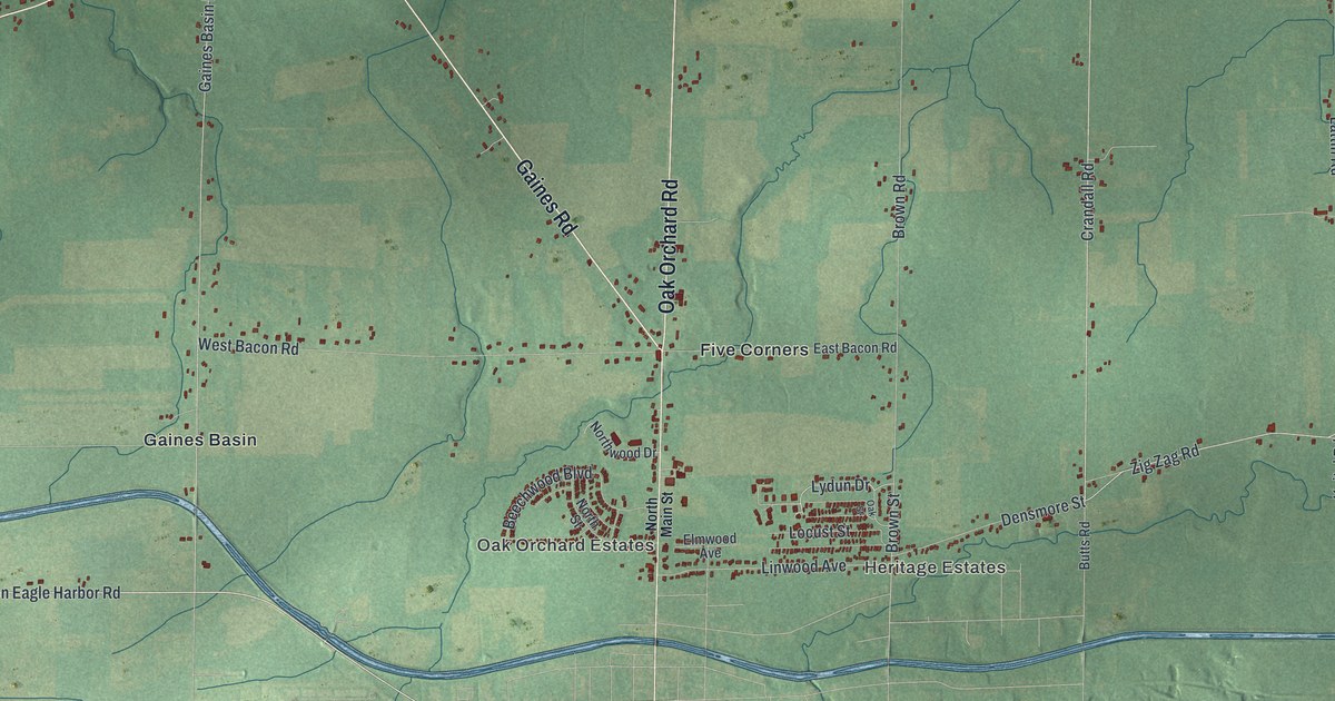 Map of Gaines, New York