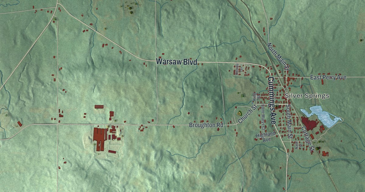 Map of Gainesville, New York