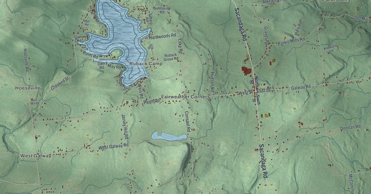 Map of Galway, New York