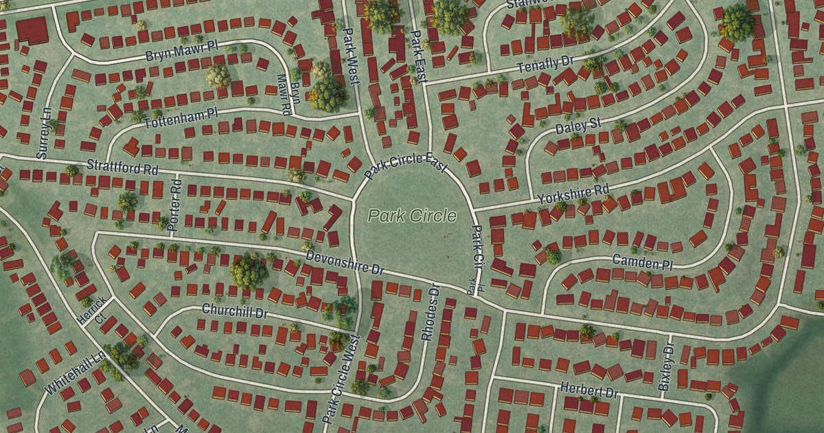 Map of Garden City Park, New York