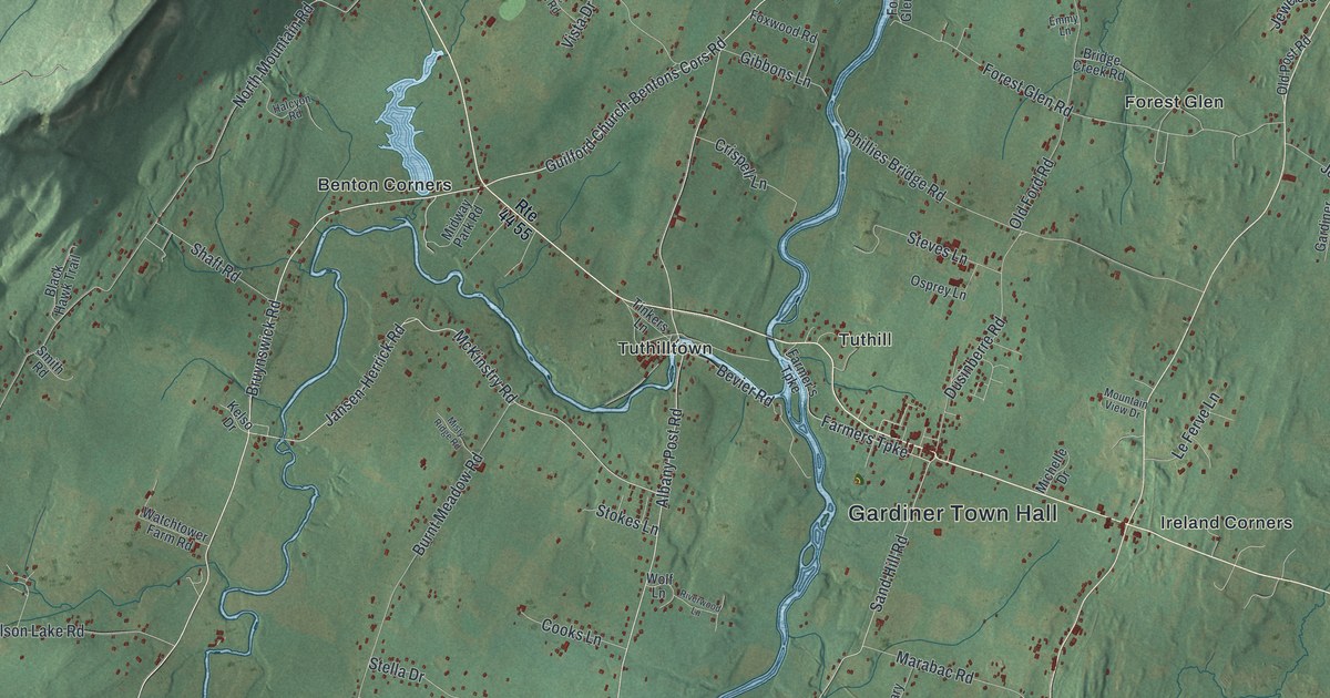 Map of Gardiner, New York