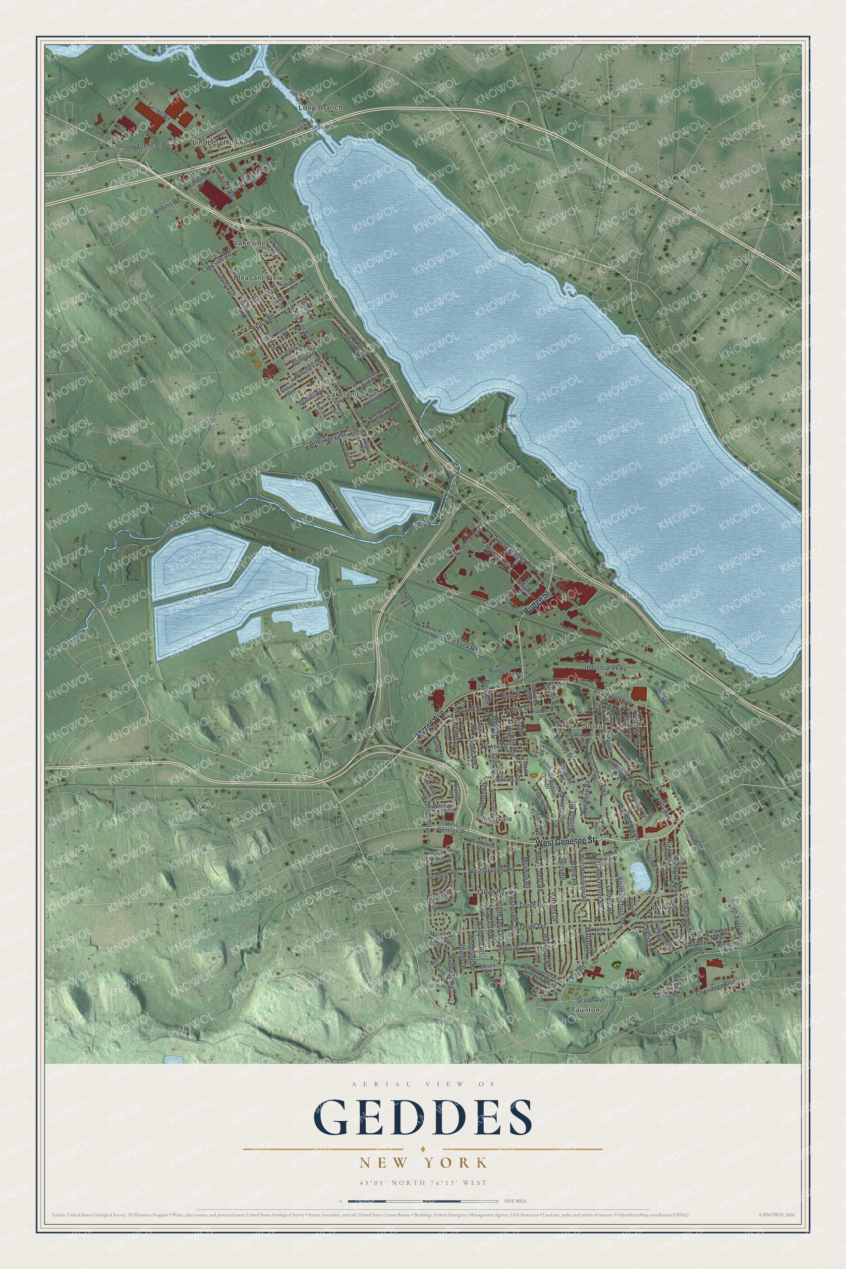 Watermarked full-map preview of Geddes, New York