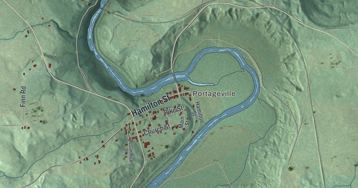 Map of Genesee Falls, New York