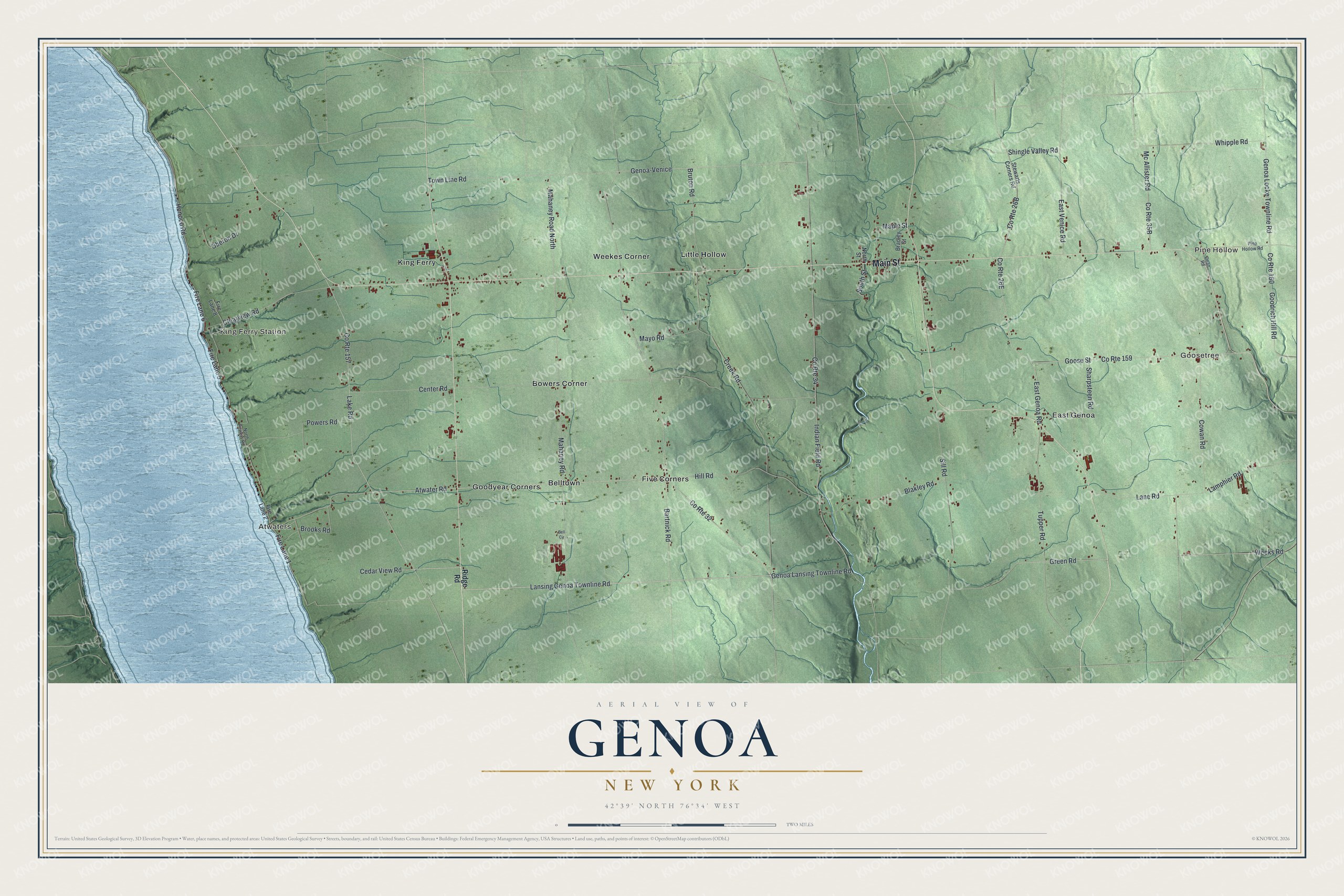 Watermarked full-map preview of Genoa, New York