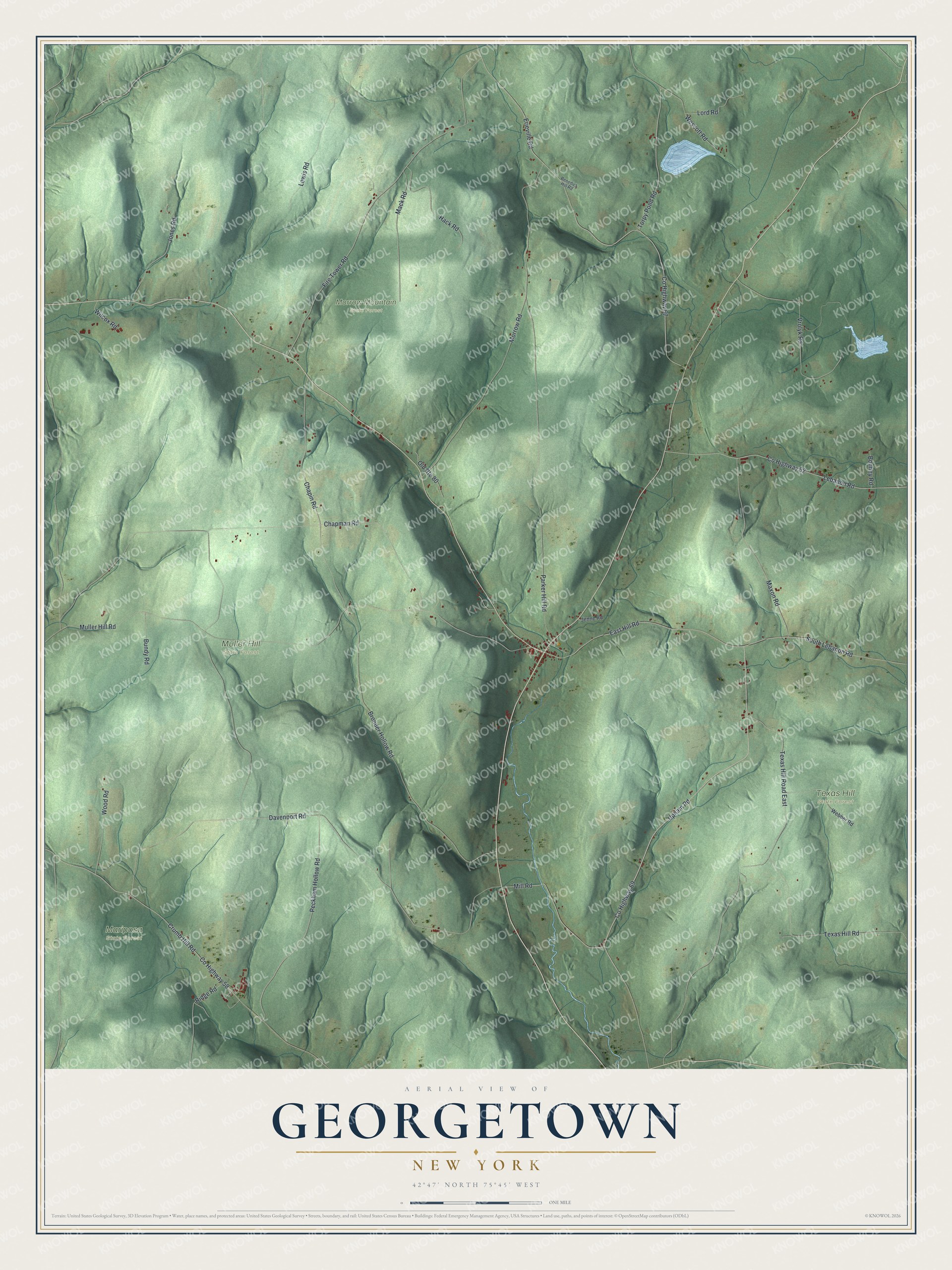 Watermarked full-map preview of Georgetown, New York