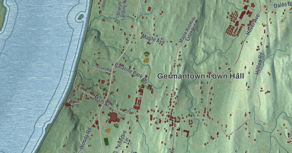 Map of Germantown, New York